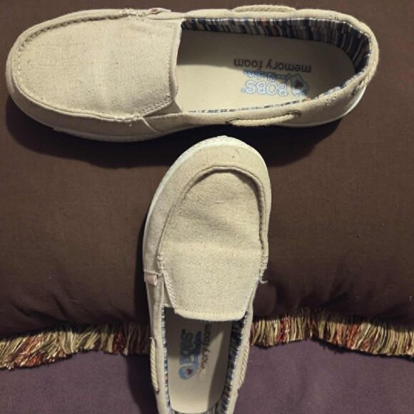 Bobs From Skechers Memory Foam Shoes Size 7.5 Mood Edge # 113986 NVMT - Picture 9 of 11